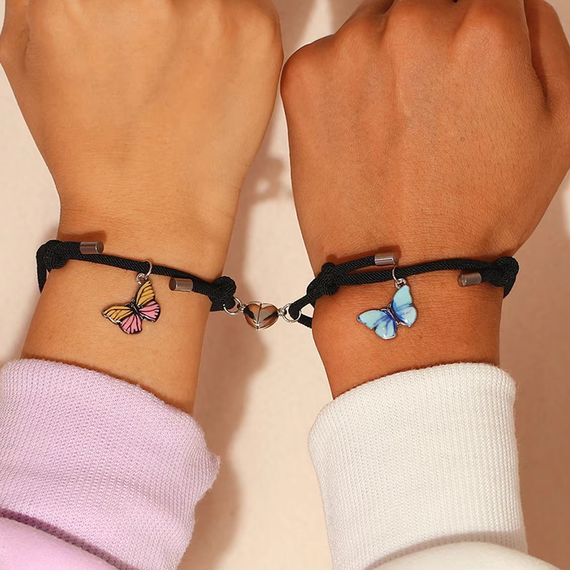 Butterfly Clasp Deployant - Bracelet lumineux avec pendentif papillon pour
