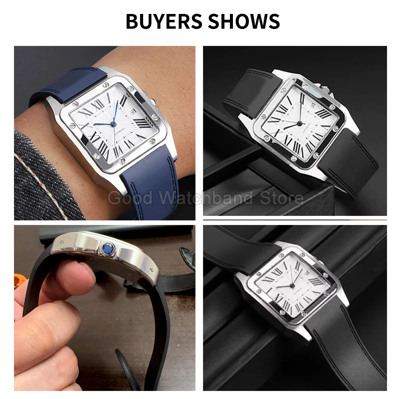 Bracelet de montre en caoutcho - Cartier Watch Santos avis et prix