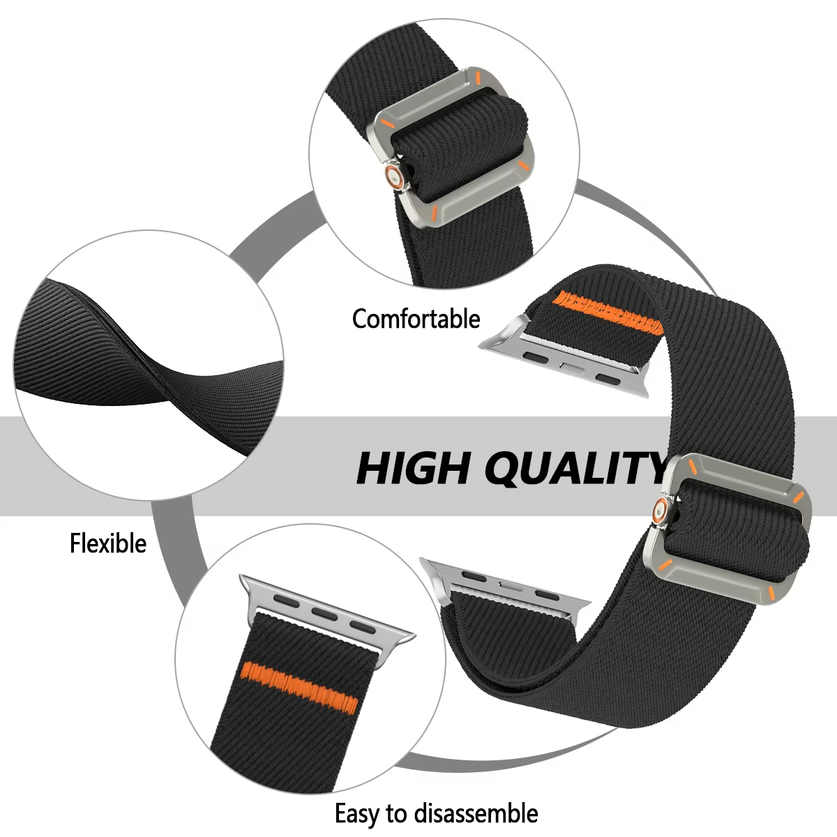 Bracelet magnétique en nylon p - Milanese Loop Magnetic avis et prix