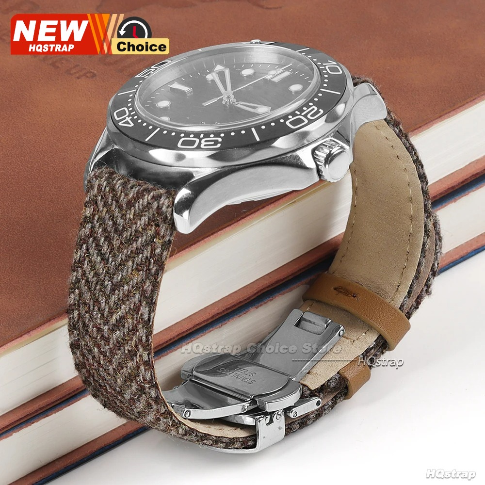 Bracelet en nylon tweed avec f - Butterfly Clasp Deployant avis et prix