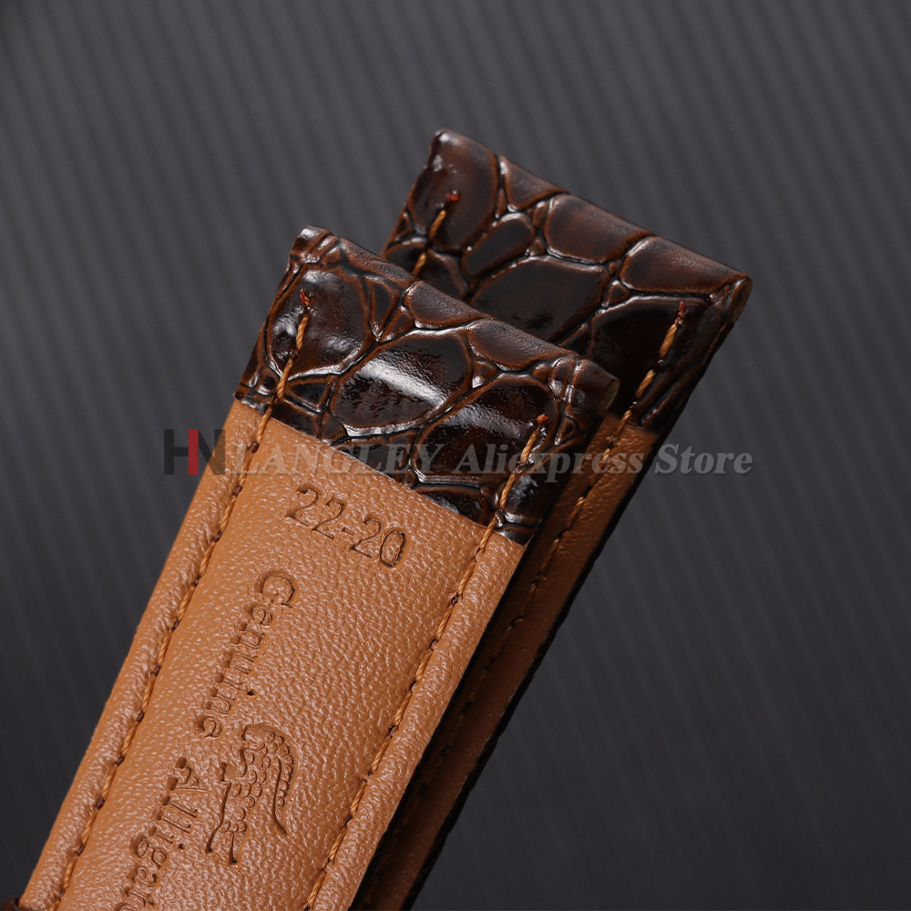 Bracelet de montre en cuir à m - Butterfly Clasp Deployant avis et prix
